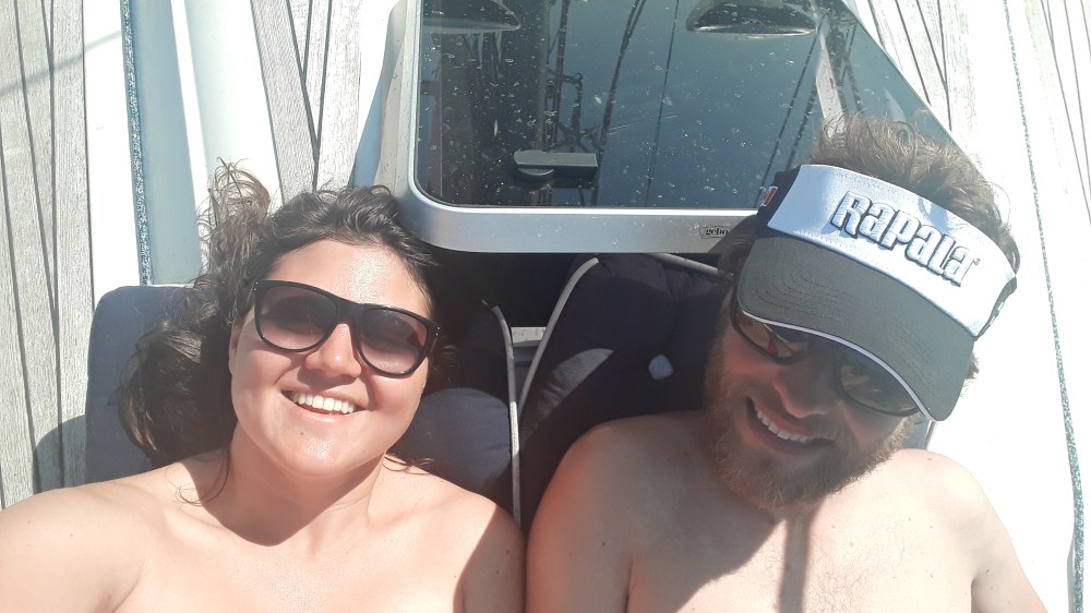 Working on that tan..